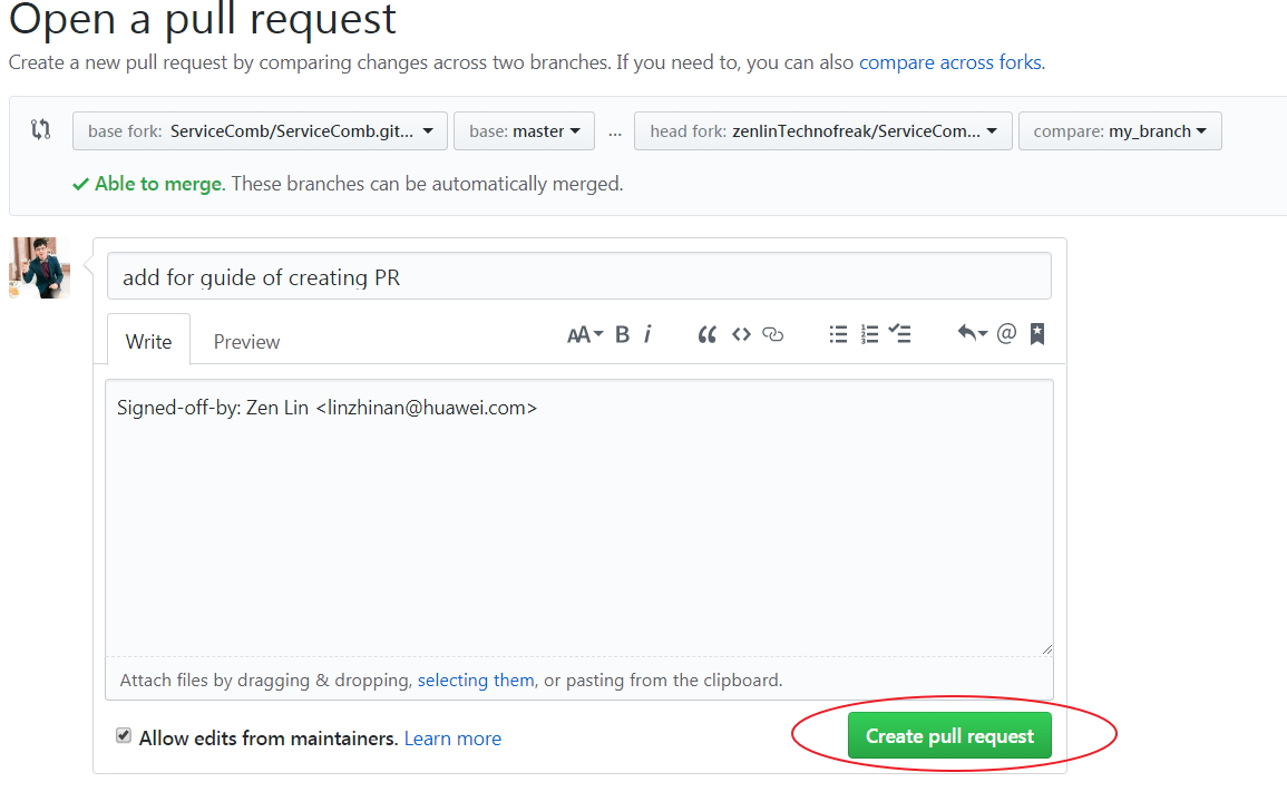 Create Pull Request