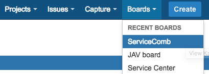 jira board selection