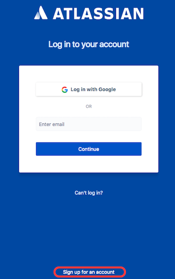 jira sign up